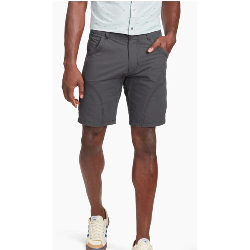 Kuhl Ramblr Cargo Shorts 36 Vintage Patina Dye Mens Stretch Hiking Khaki Grey